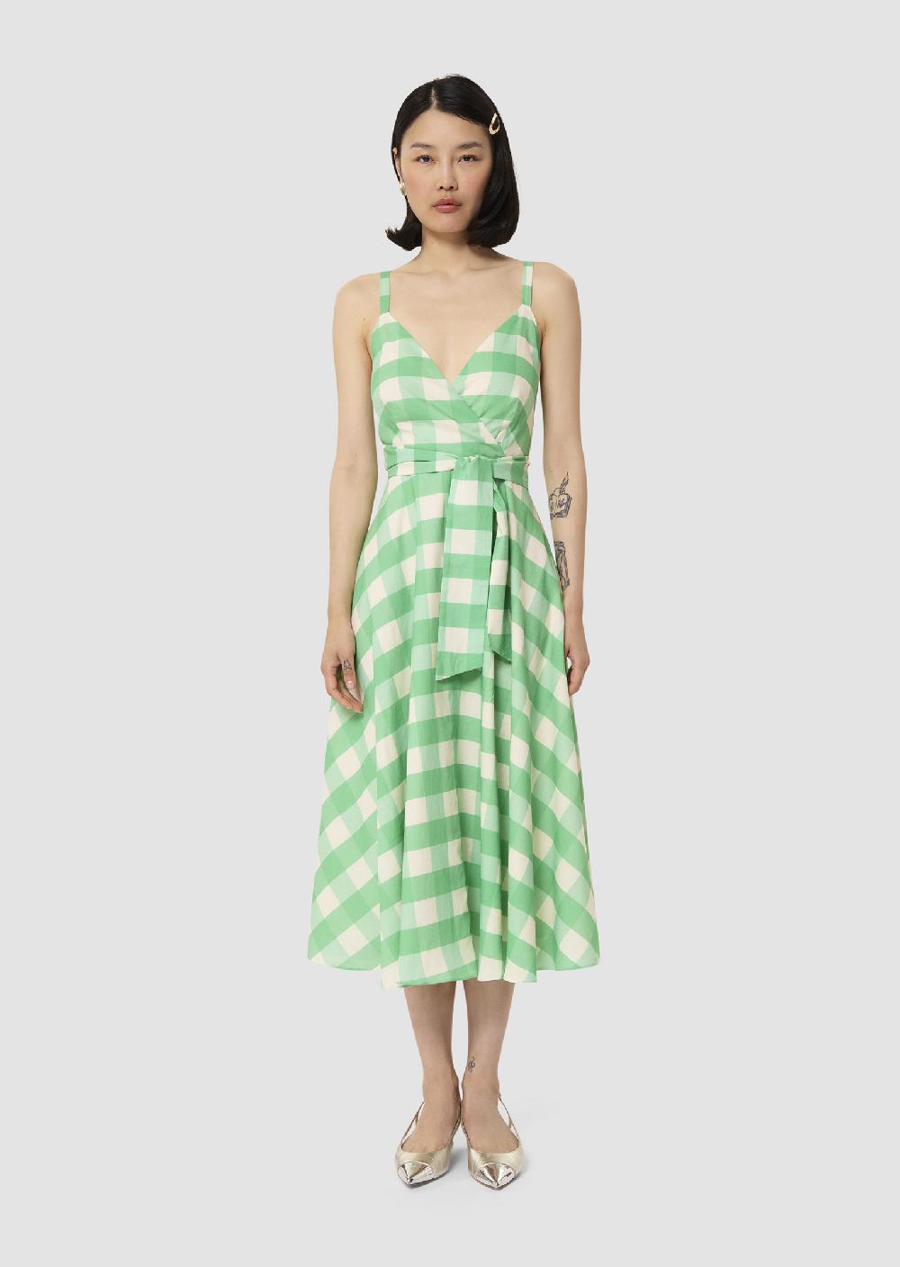 tara jarmon Robe Ryvelineverte en vichy