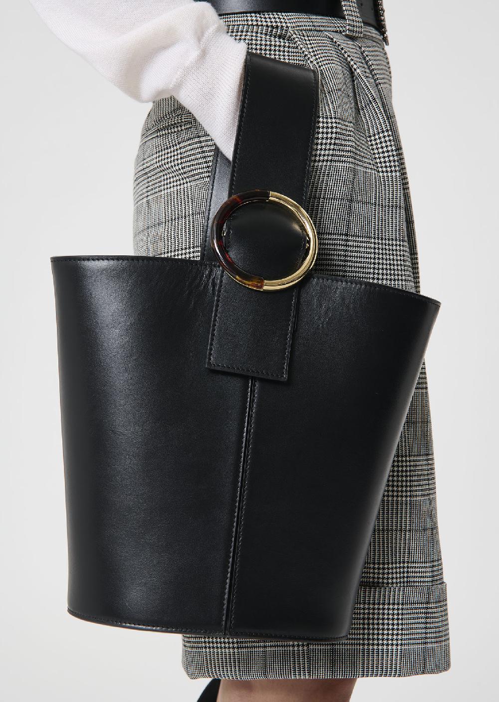 tara jarmon Sac Sophienoir en cuir lisse