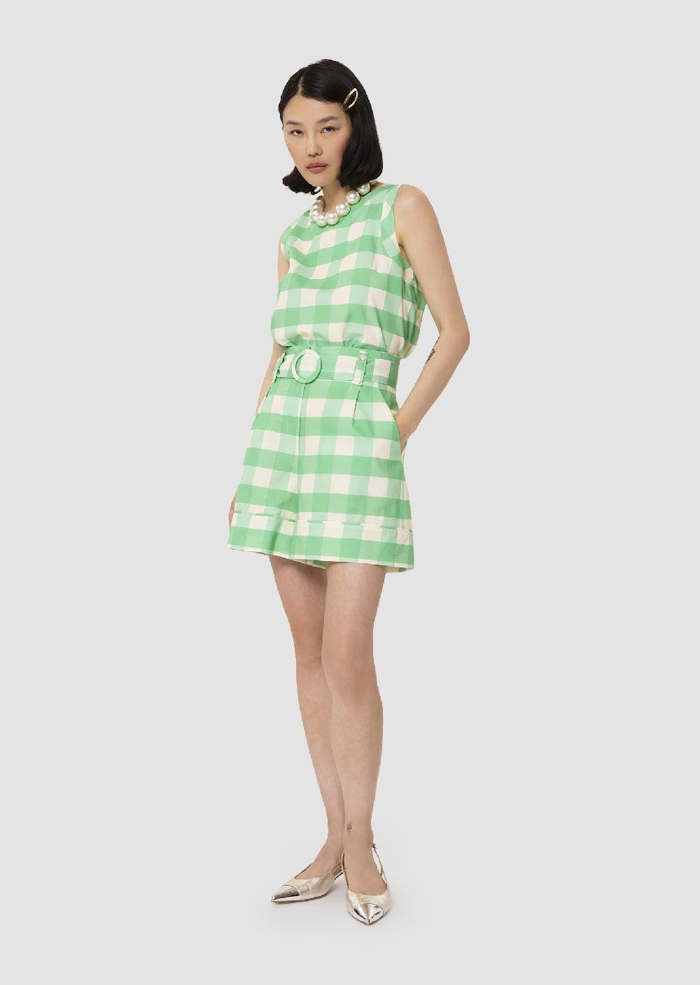 tara jarmon Short Shelbyvert en vichy