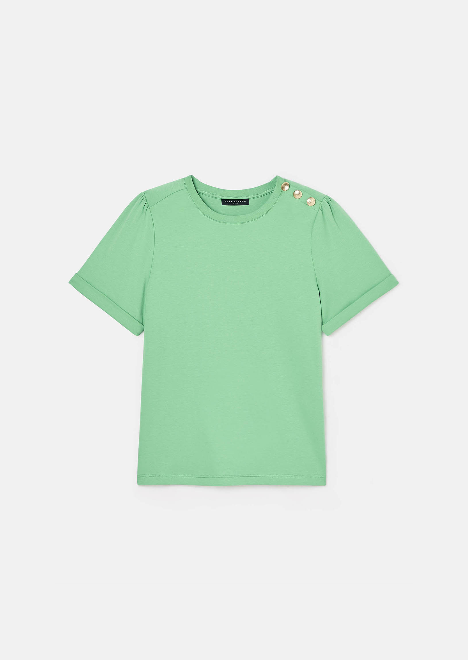 tara jarmon T-shirt Tampavert en double coton