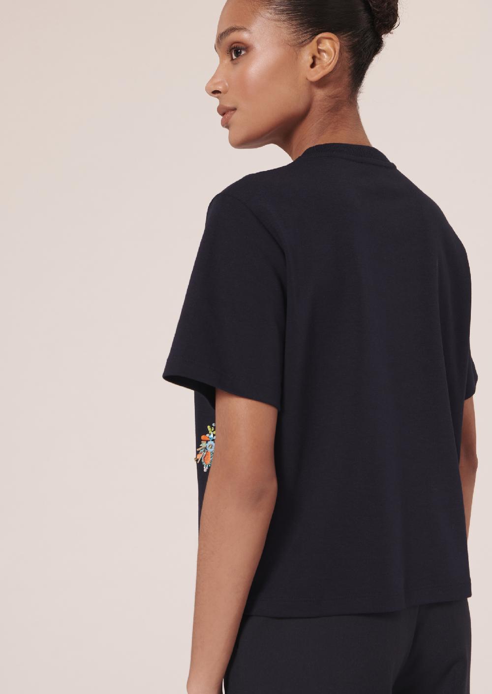 Tara Jarmon T-Shirt Tarabeebleu Nuit En Jersey