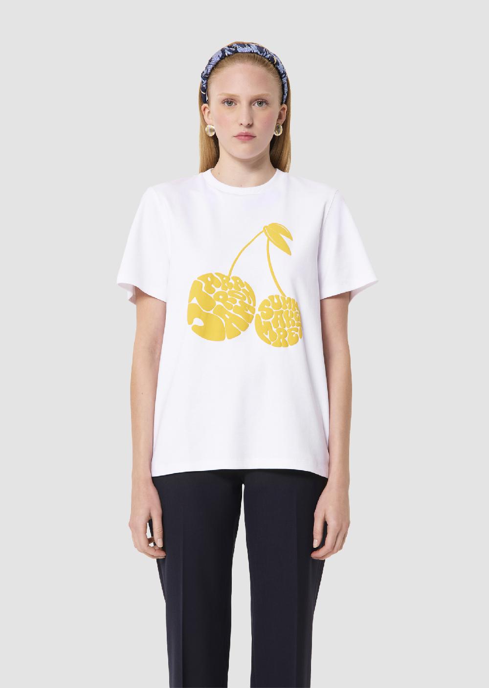 tara jarmon T-shirt Taracherryblanc en jersey