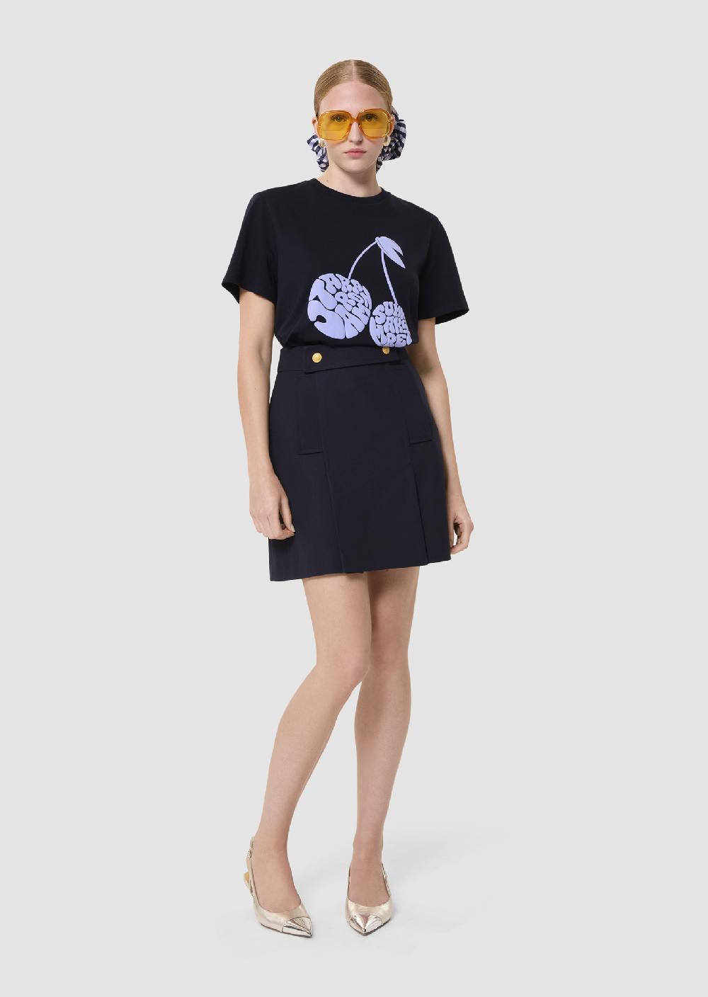 Tara Jarmon T-shirt Taracherrybleu Nuit En Jersey