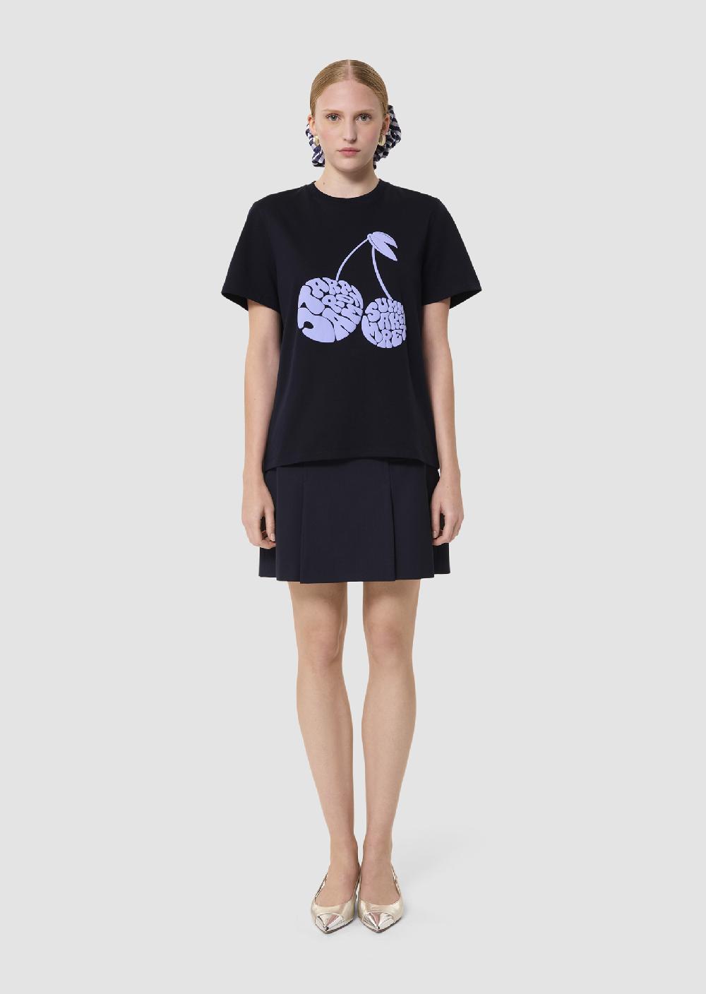 Tara Jarmon T-shirt Taracherrybleu Nuit En Jersey