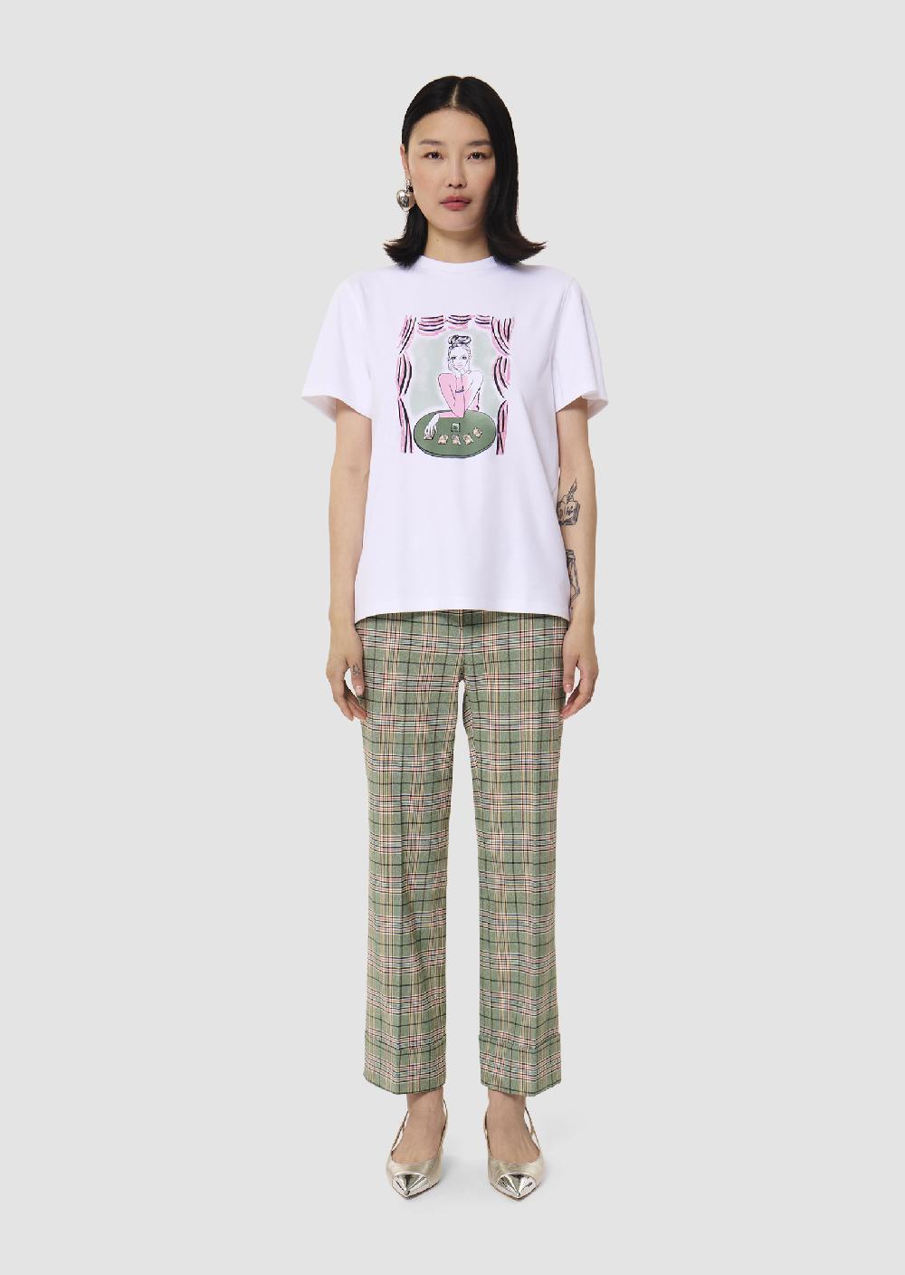 Tara Jarmon T-shirt Taraluckyloveblanc En Jersey