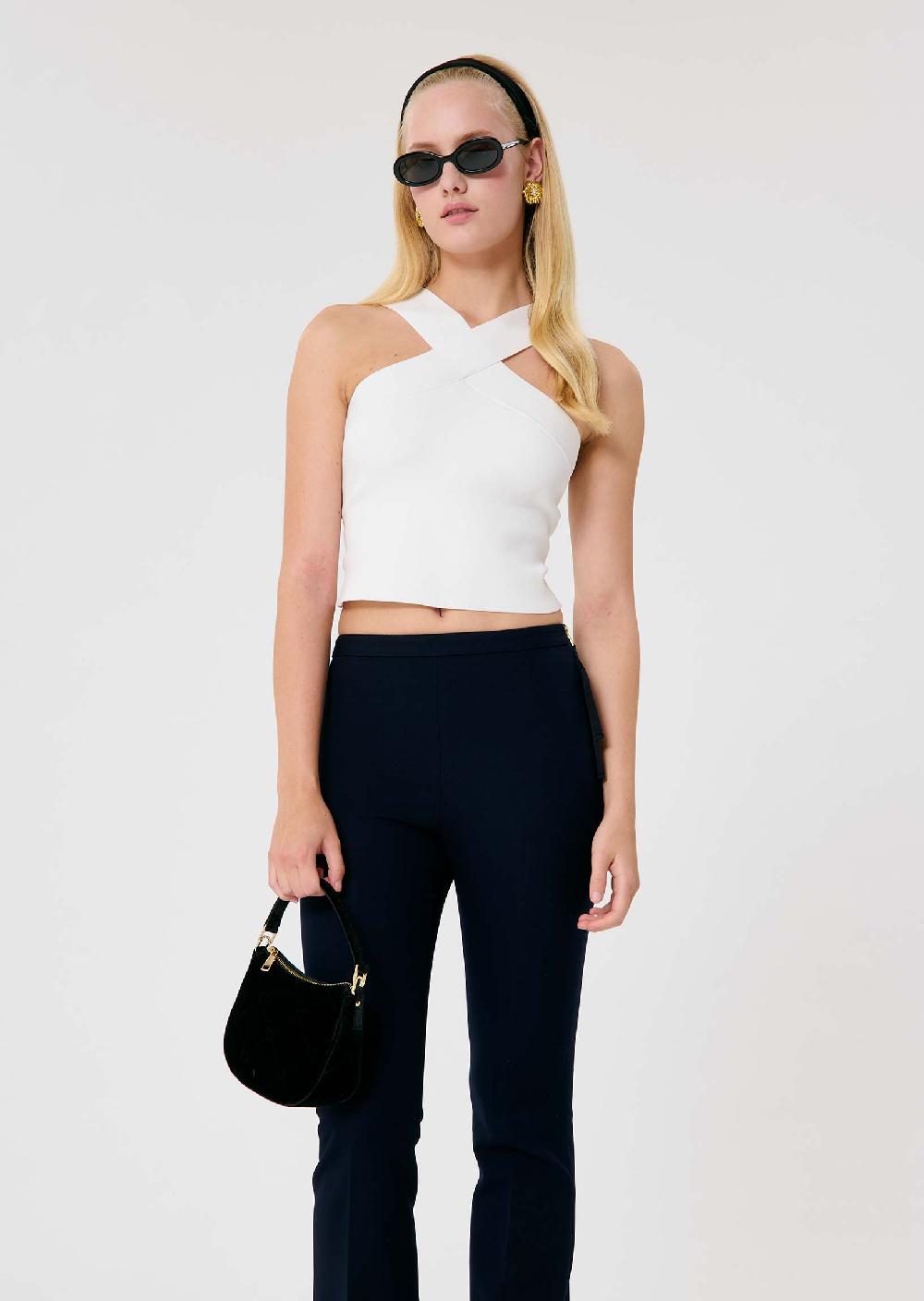 Tara Jarmon Top Pranaécru En Maille Compacte Lurex