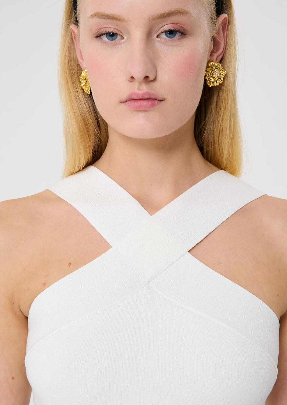 tara jarmon Top Pranaécru en maille compacte lurex