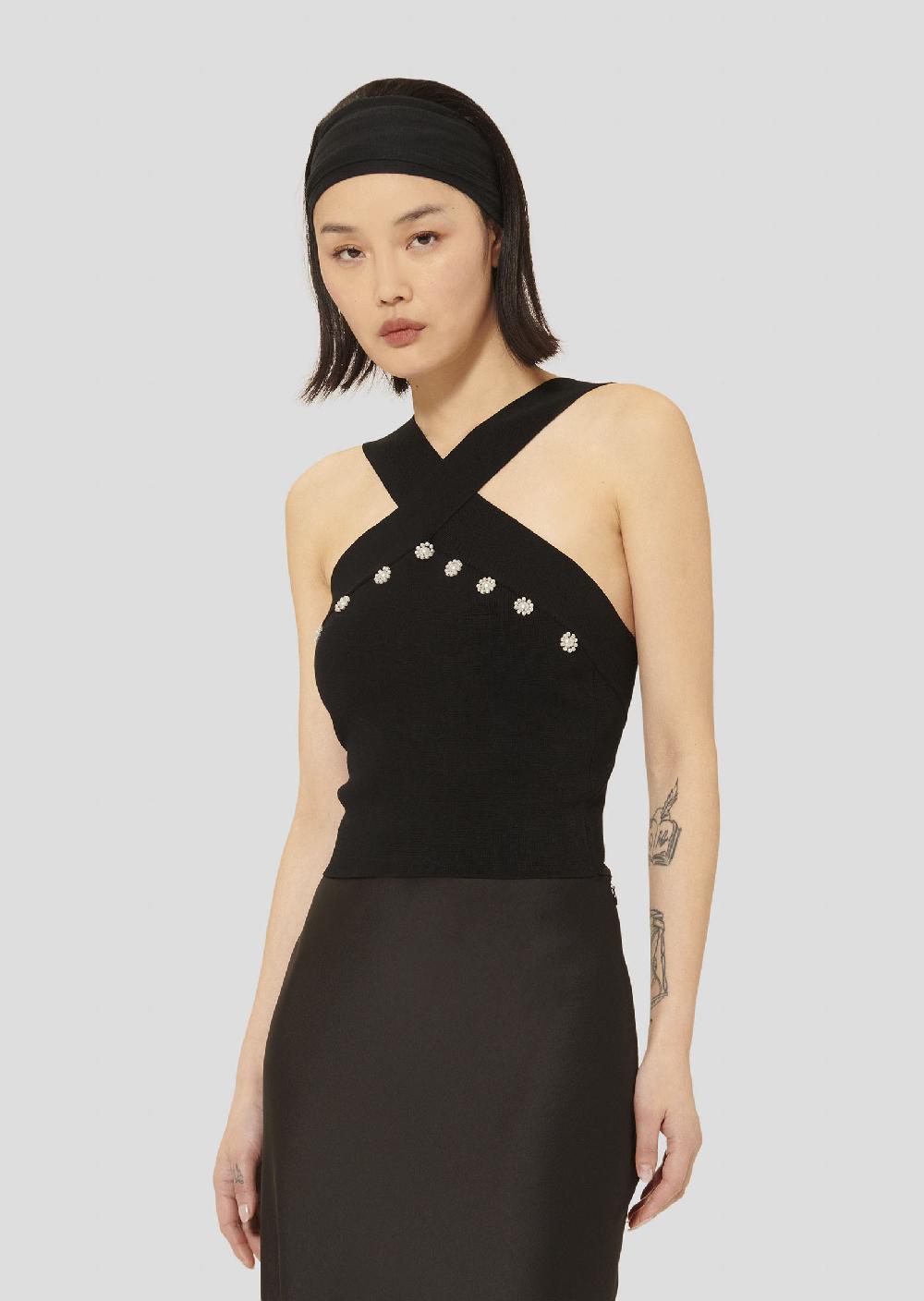 tara jarmon Top Prananoir en maille