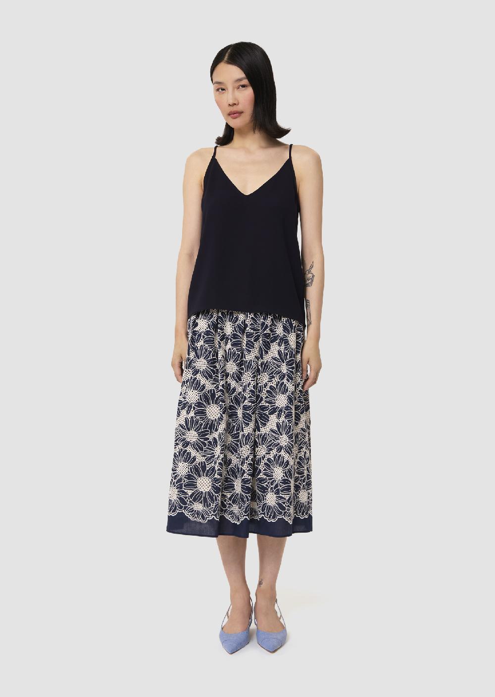 Tara Jarmon Top Tamarableu Nuit En Crêpe