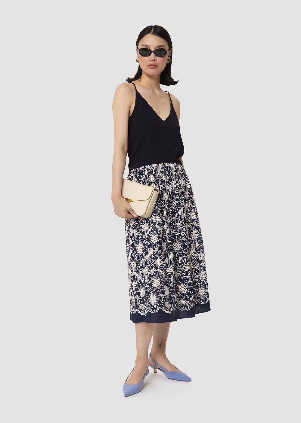 tara jarmon Top Tamarableu nuit en crêpe