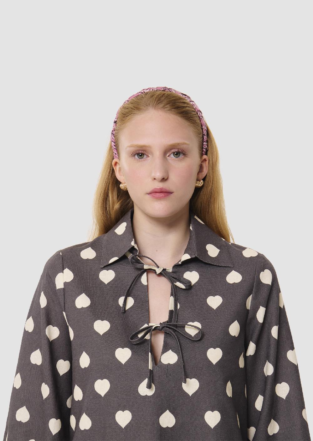 tara jarmon Top Taogris imprimé coeurs