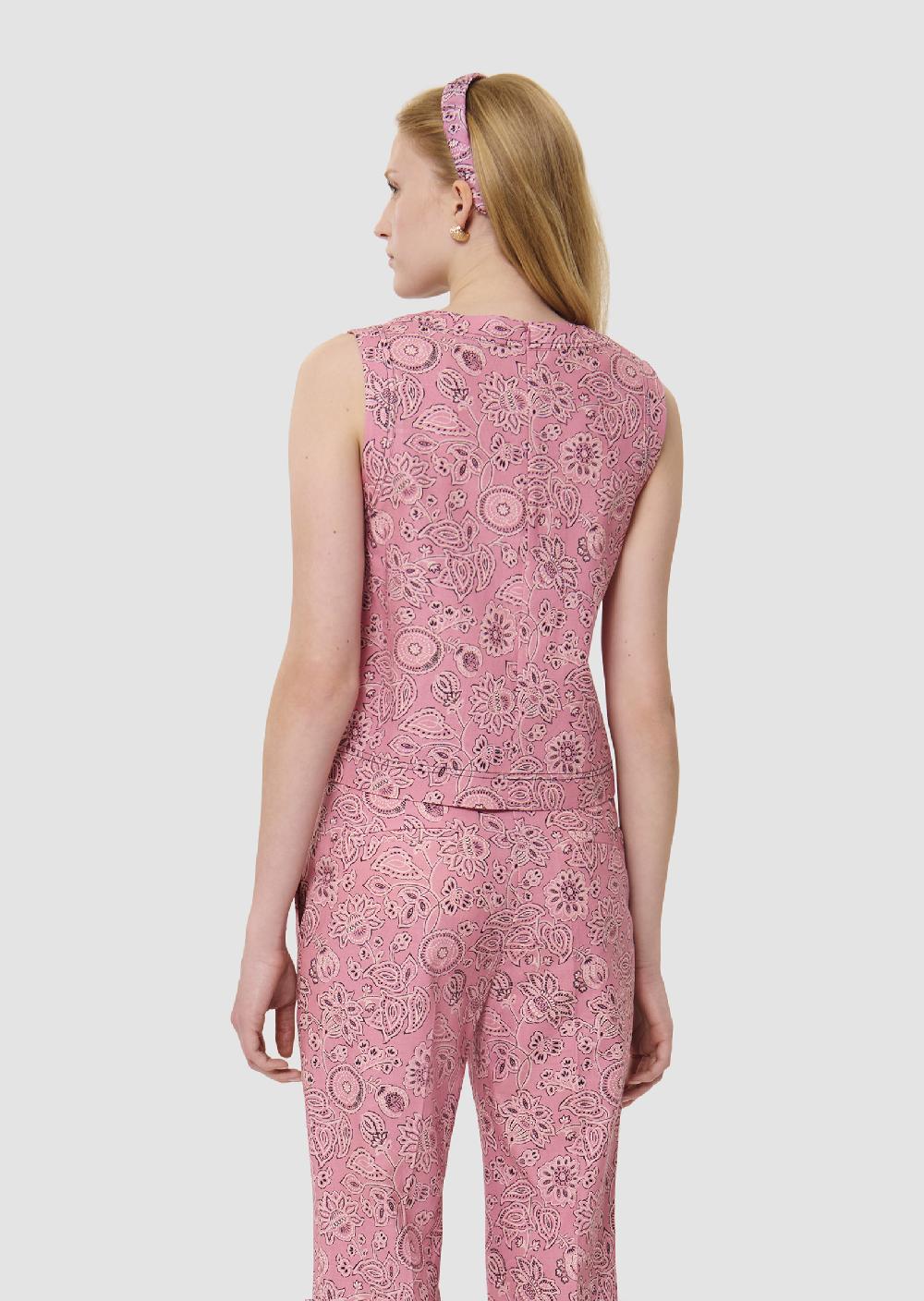 Tara Jarmon Top Tepeerose Imprimé Bandana