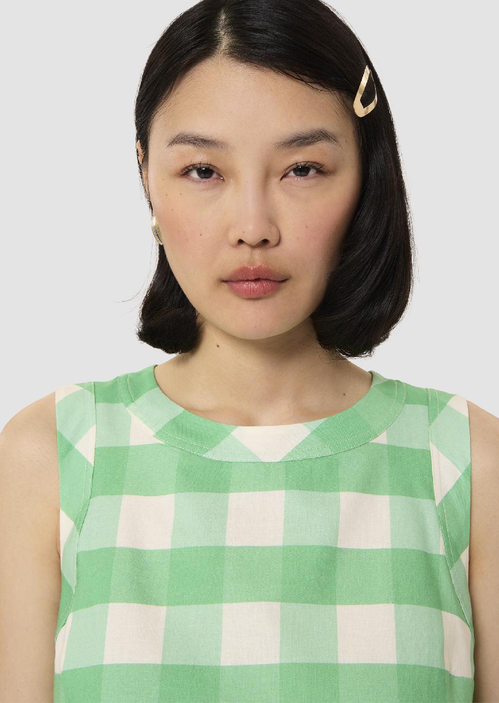 tara jarmon Top Tepeevert en vichy