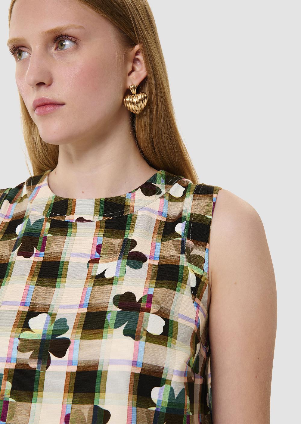 tara jarmon Top Tepeevert imprimé trèfles