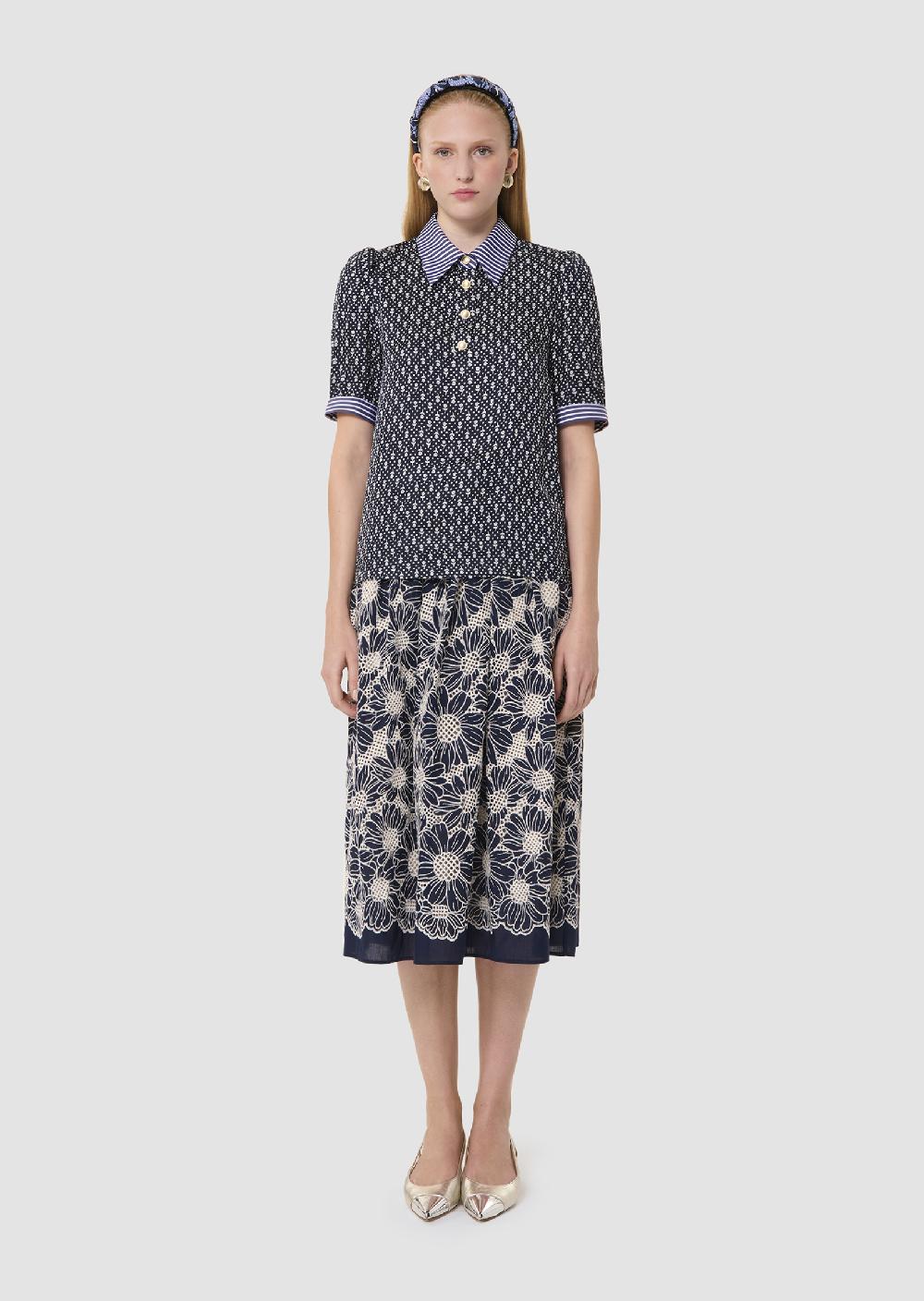 Tara Jarmon Top Tillybleu Nuit Imprimé Fleuri