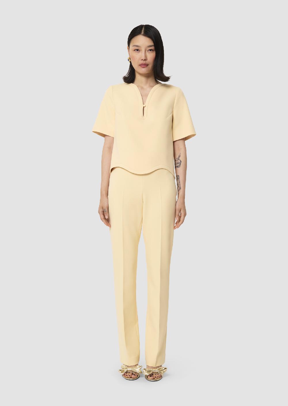 Tara Jarmon Top Tilmajaune En Toile Double