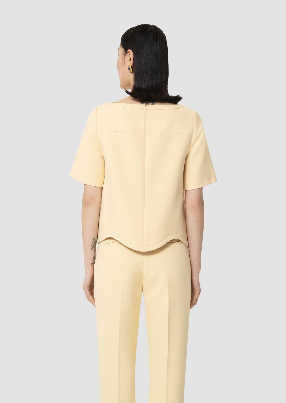 Tara Jarmon Top Tilmajaune En Toile Double