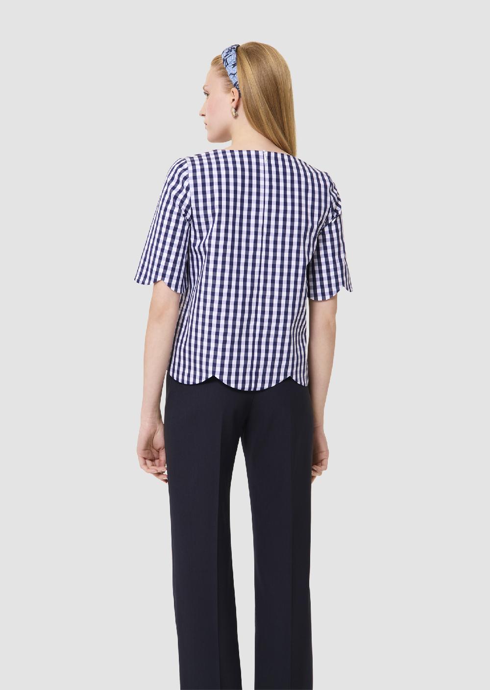 Tara Jarmon Top Timotheebleu Nuit En Vichy