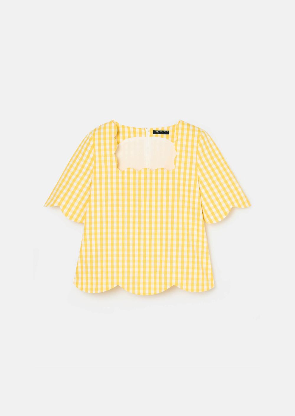 tara jarmon Top Timotheeen vichy jaune