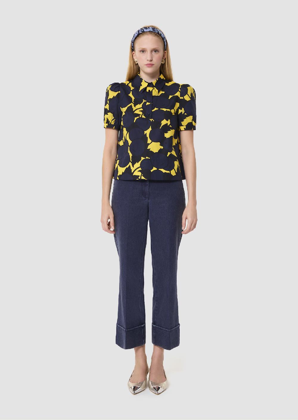 tara jarmon Top Titouanjaune imprimé cerises