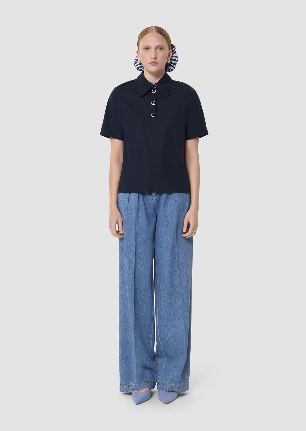 Tara Jarmon Top Tonellableu Nuit En Popeline