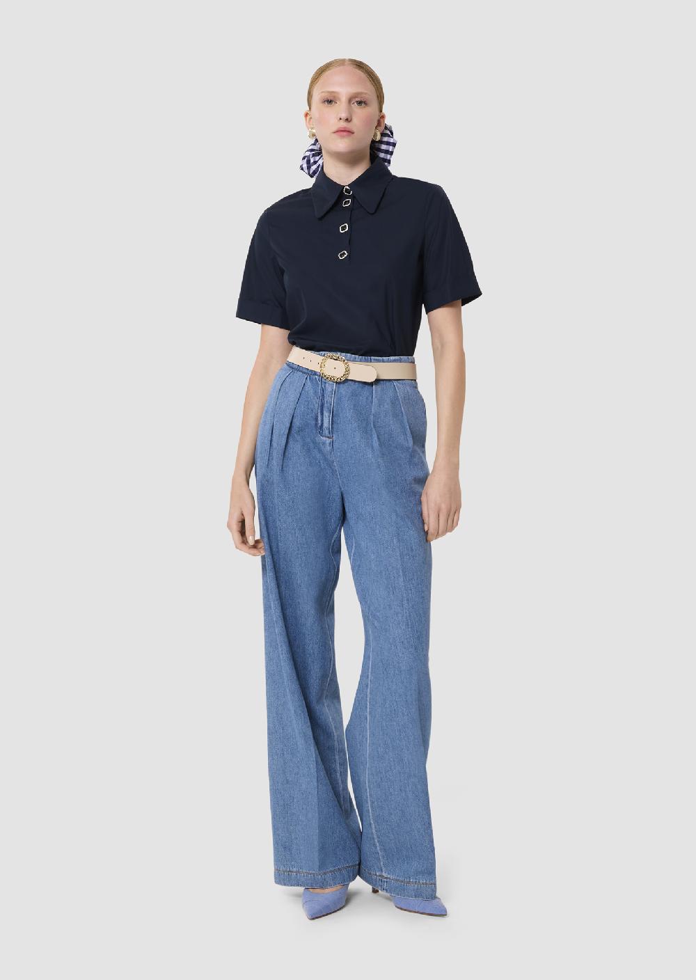 Tara Jarmon Top Tonellableu Nuit En Popeline