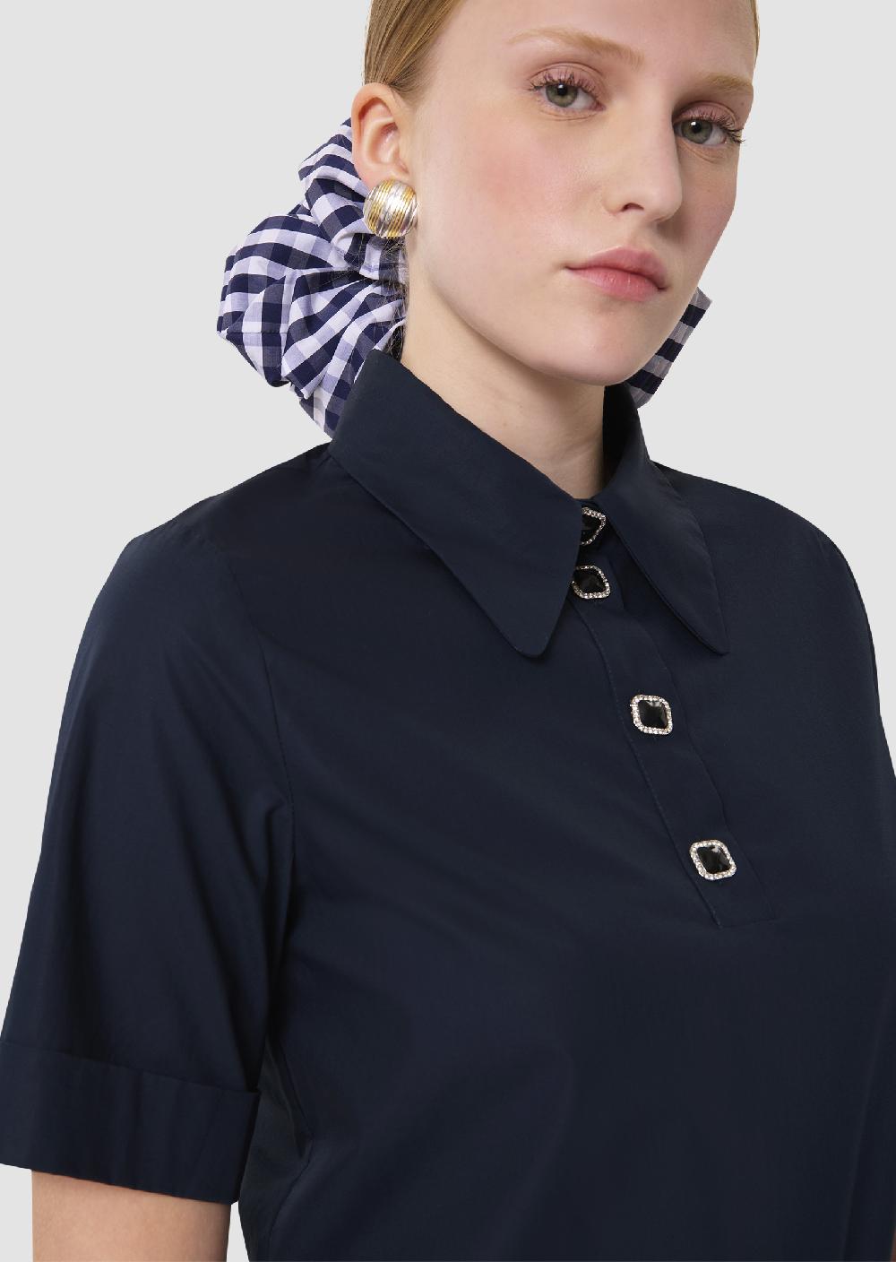 tara jarmon Top Tonellableu nuit en popeline