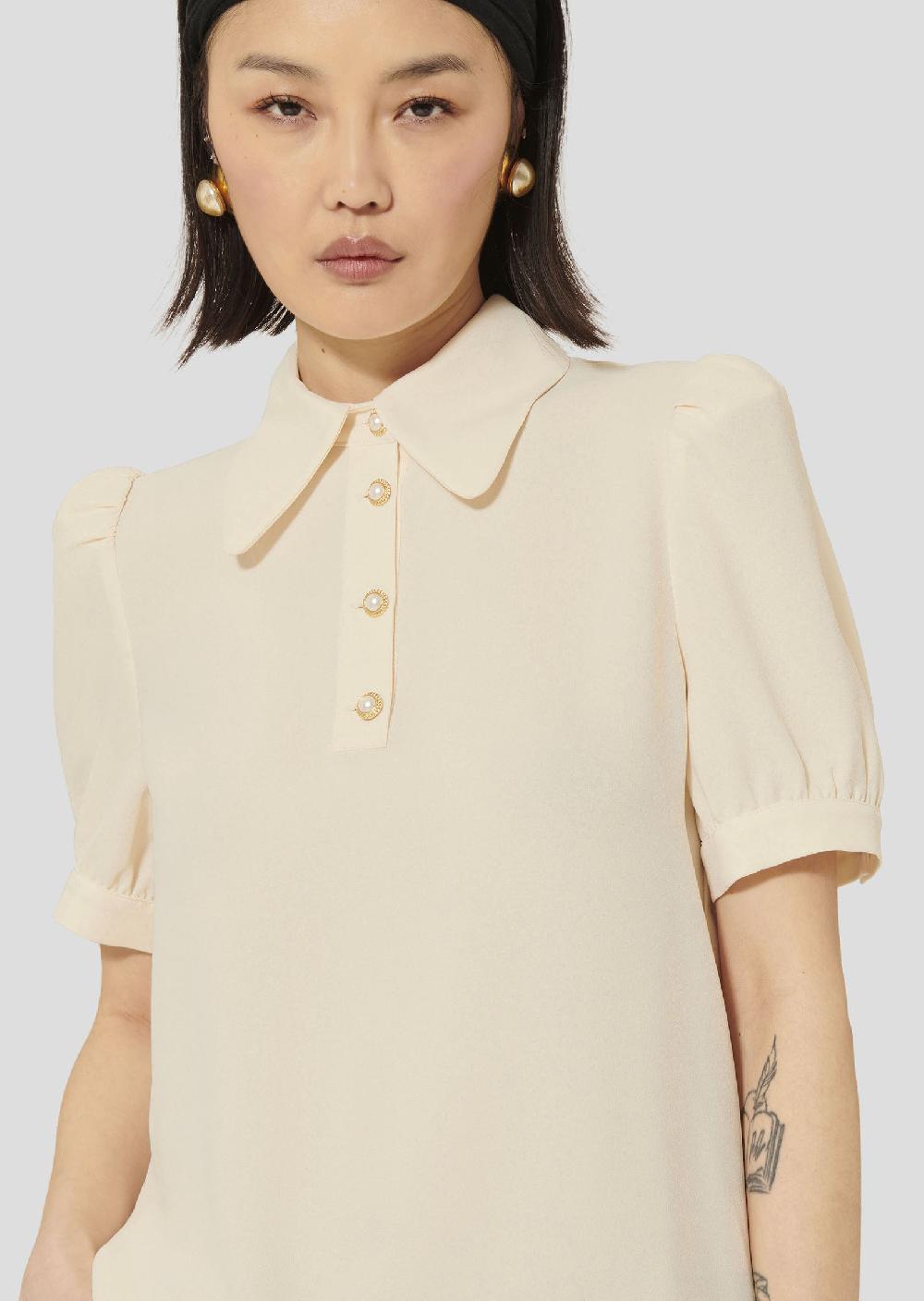 Tara Jarmon Top Toninoécru En Crêpe