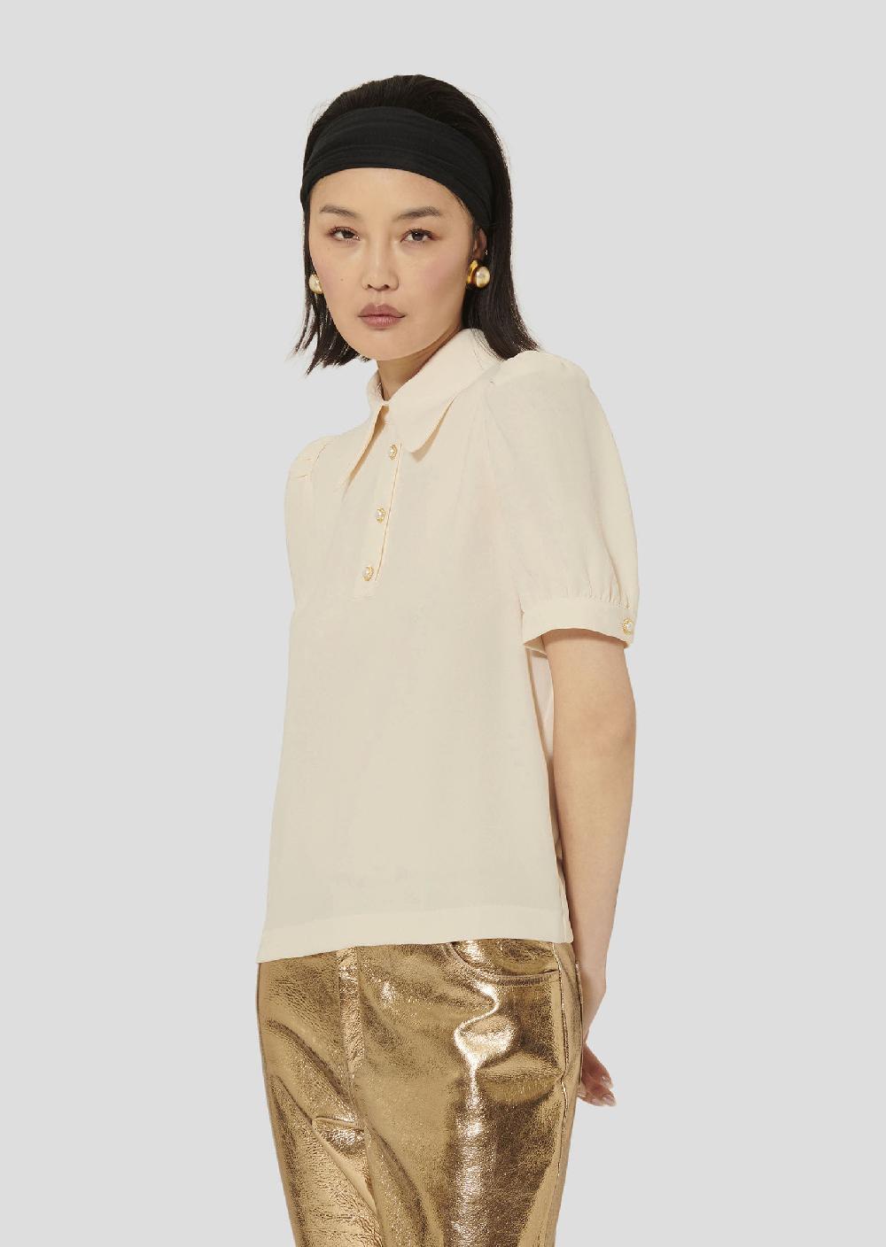 tara jarmon Top Toninoécru en crêpe