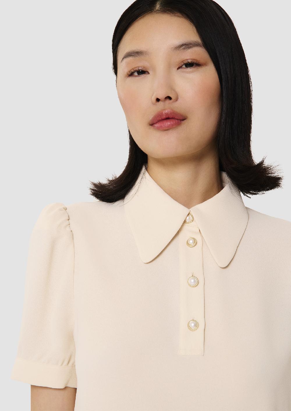 tara jarmon Top Toninoécru en crêpe