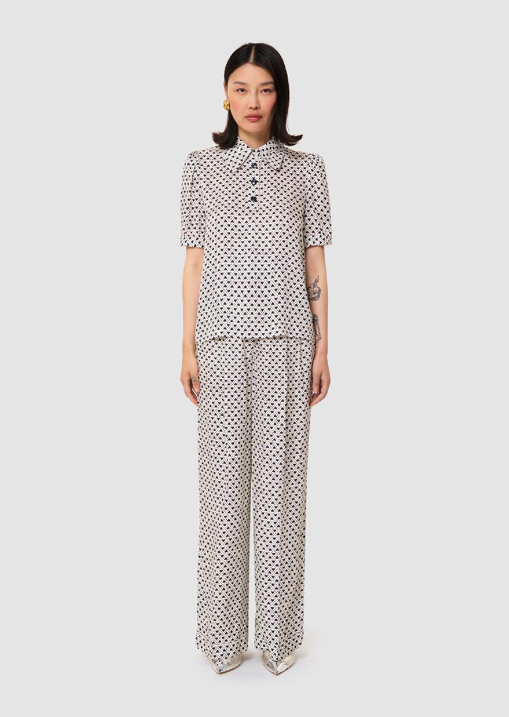 Tara Jarmon Top Toninoécru Imprimé Mini Coeurs