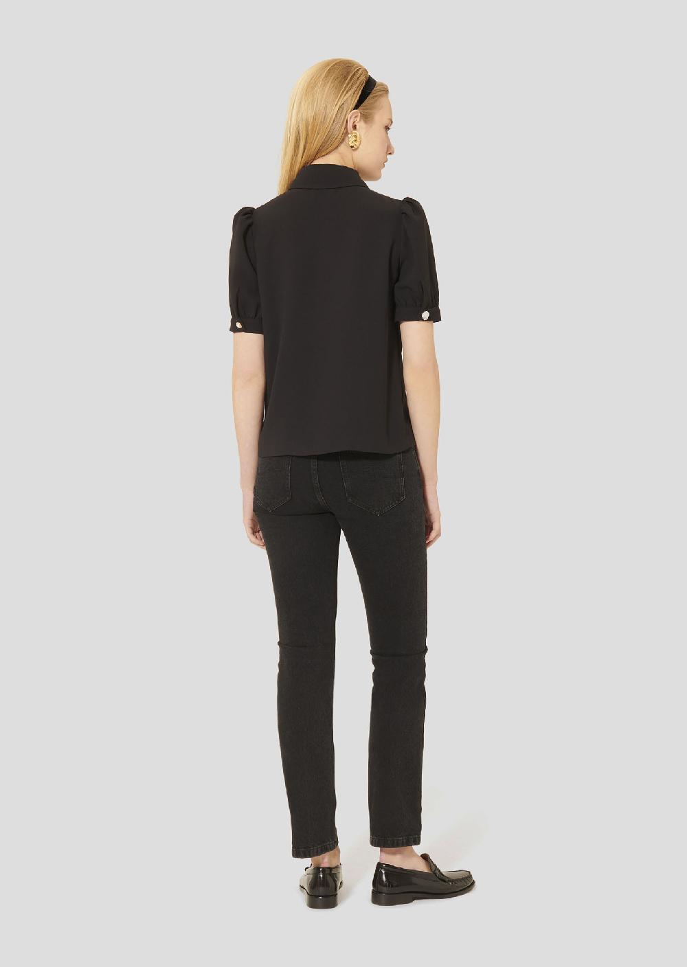 Tara Jarmon Top Toninonoir En Crêpe