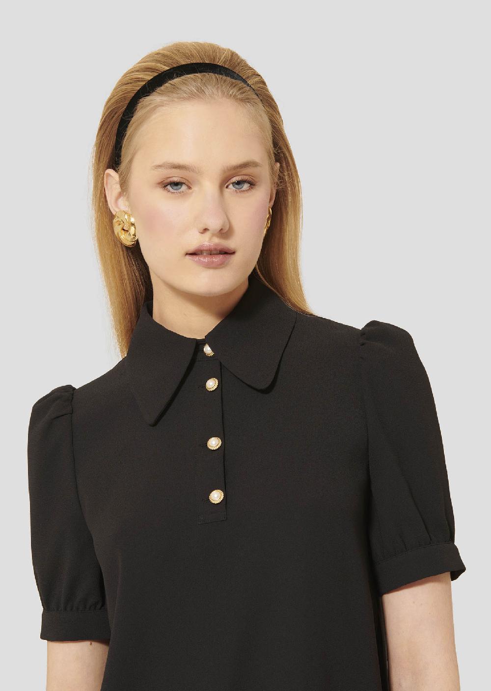 tara jarmon Top Toninonoir en crêpe