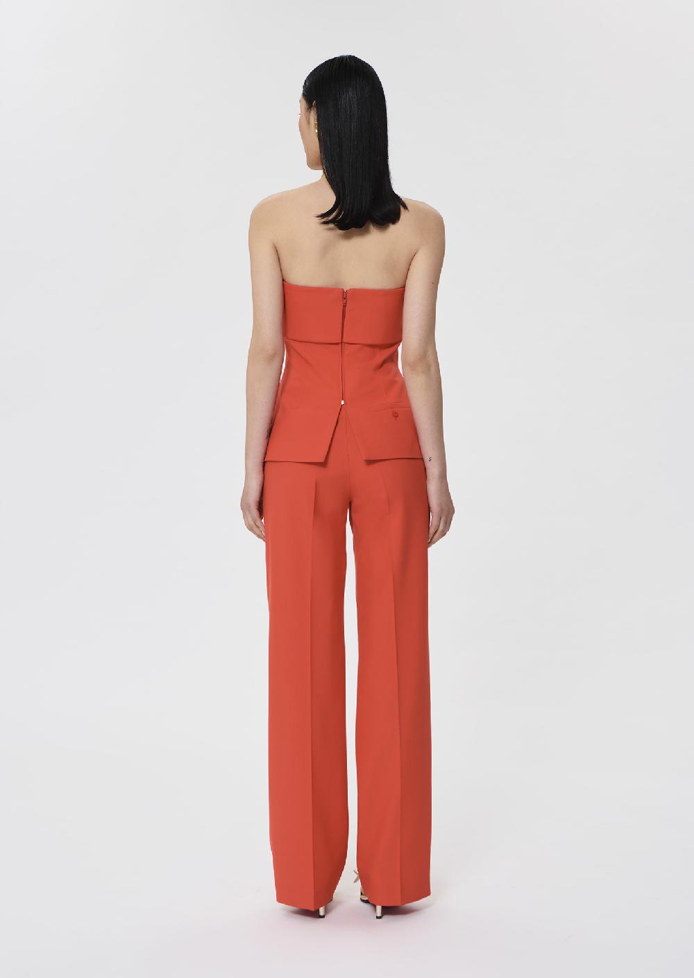 Tara Jarmon Top Tonnierouge En Toile Tailleur