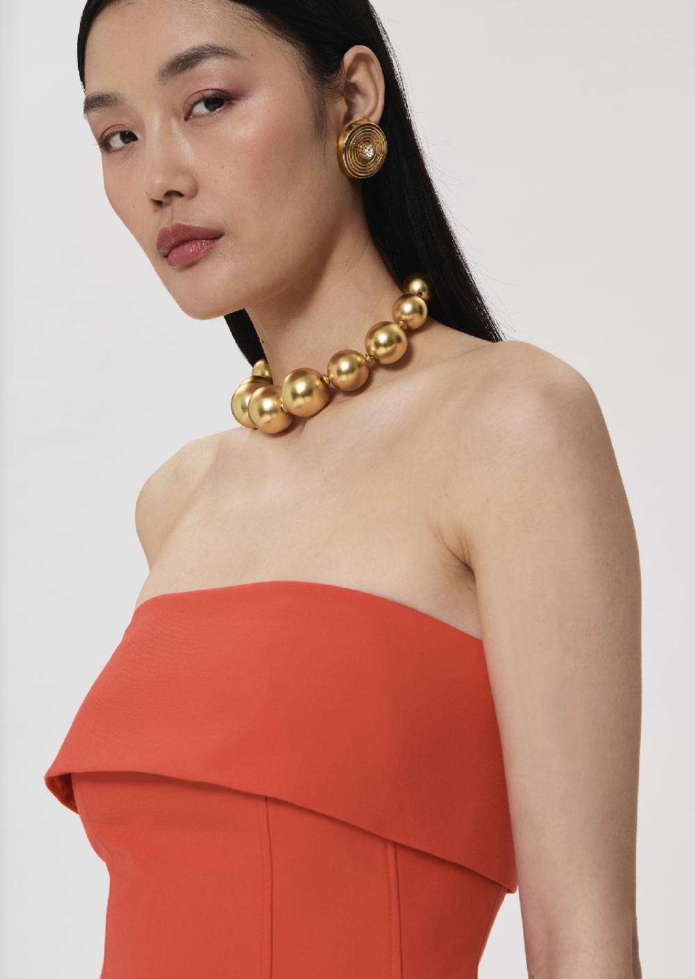 tara jarmon Top Tonnierouge en toile tailleur