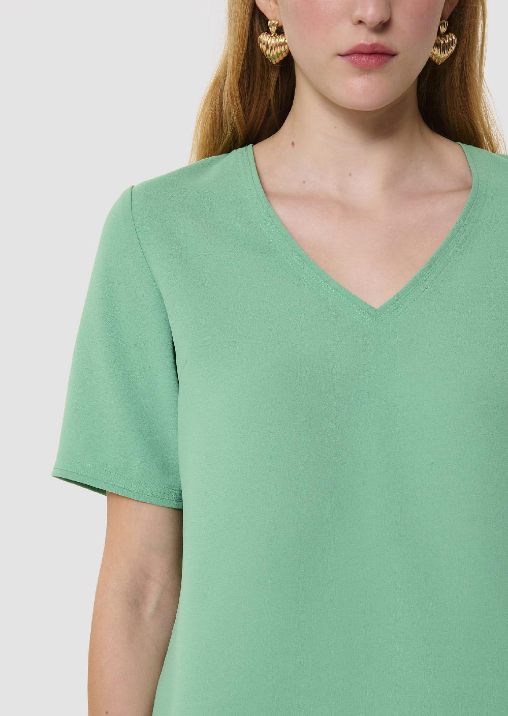 Tara Jarmon Top Toscanevert En Crêpe