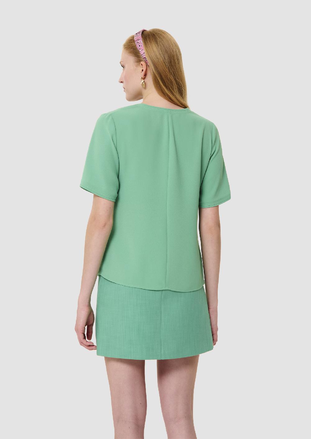 Tara Jarmon Top Toscanevert En Crêpe