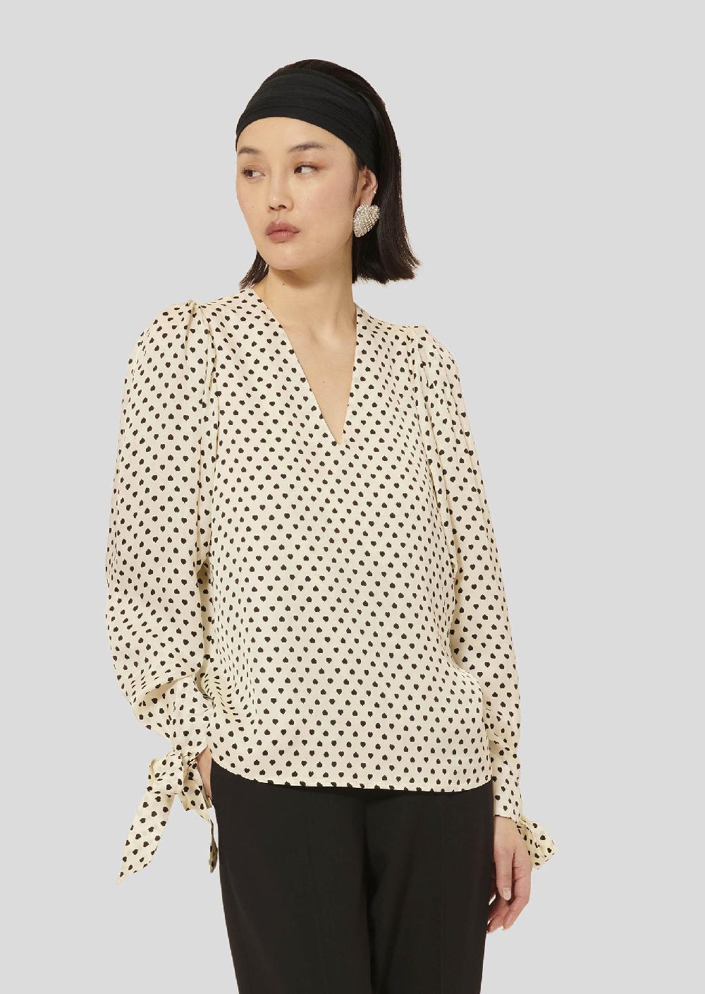 Tara Jarmon Top Tyraécru Imprimé Petits Coeurs