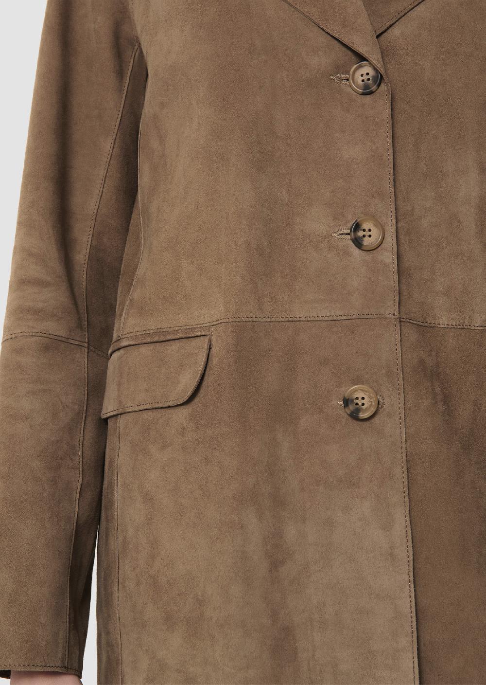 Tara Jarmon Veste Vandamarron En Cuir Velours