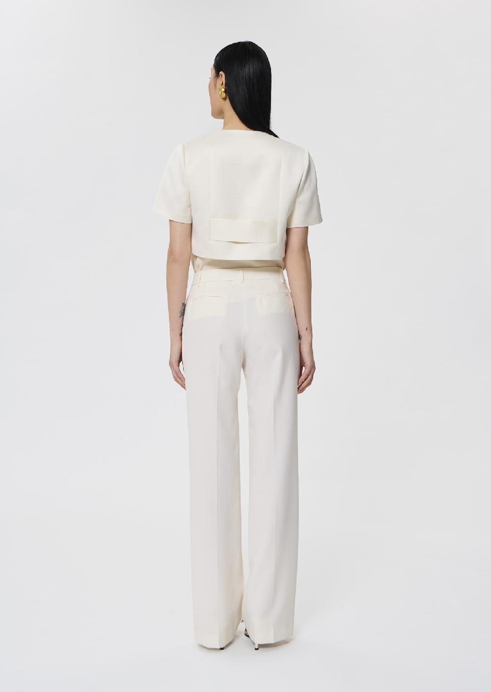 Tara Jarmon Veste Verdiécrue En Lin Satiné