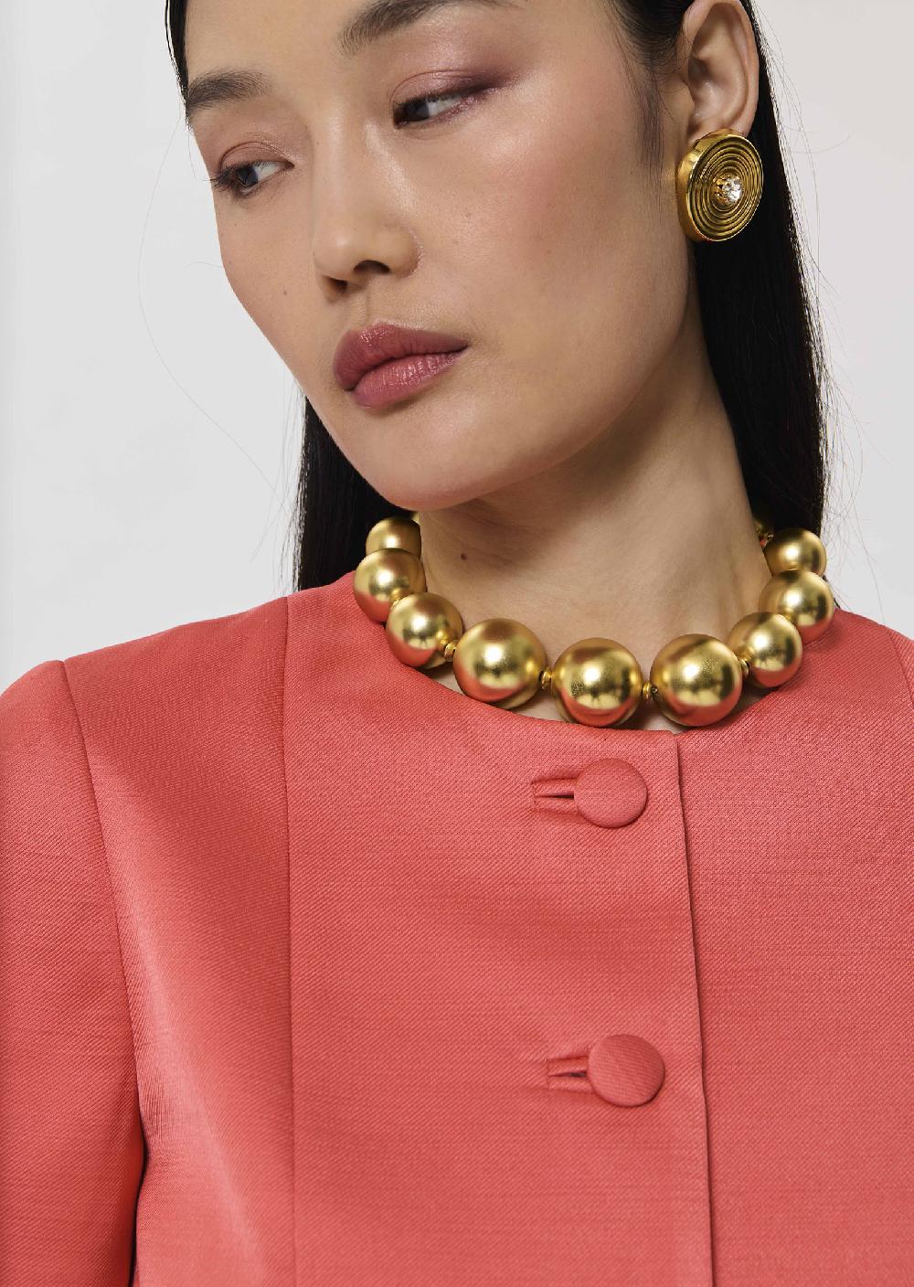 Tara Jarmon Veste Verdirouge En Lin Satiné