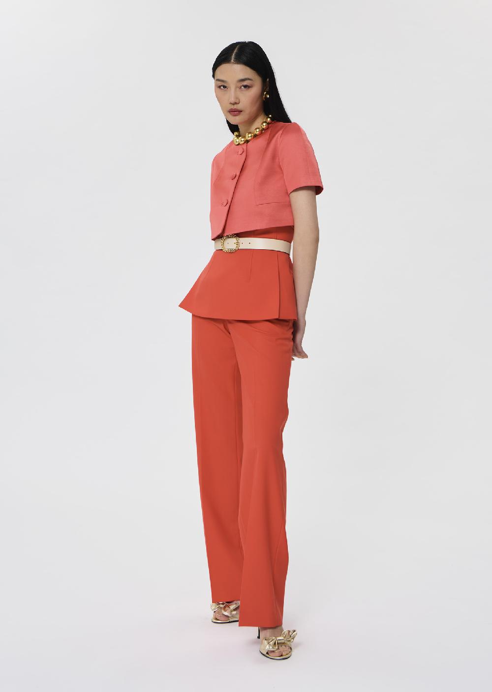 tara jarmon Veste Verdirouge en lin satiné