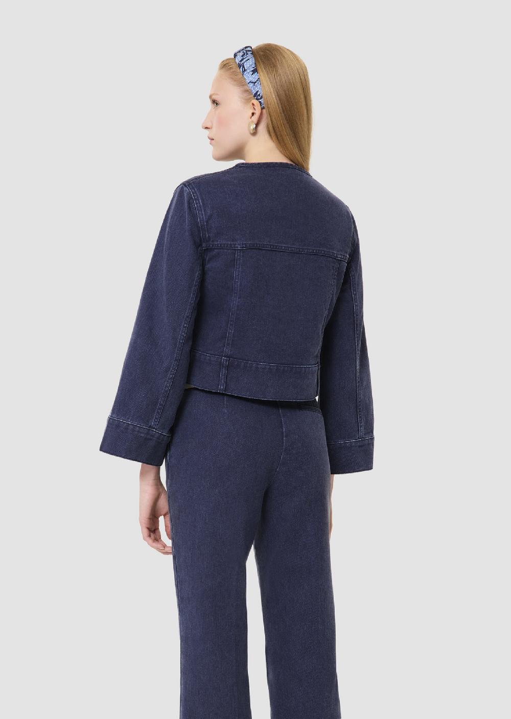 Tara Jarmon Veste Vickbleue En Denim Brut