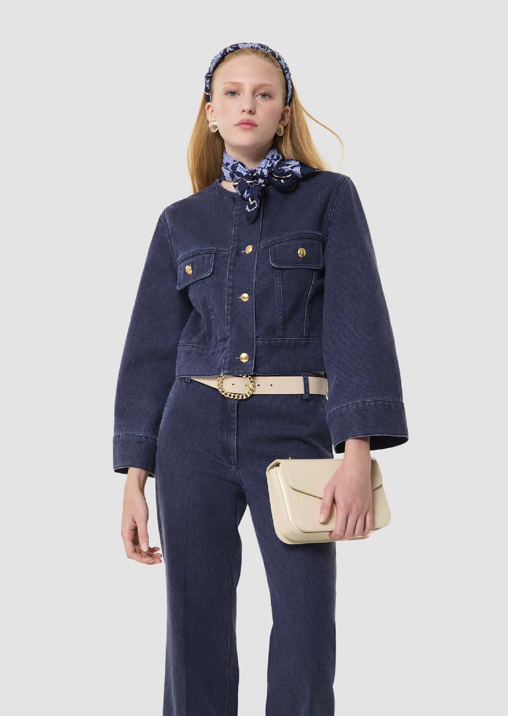 tara jarmon Veste Vickbleue en denim brut