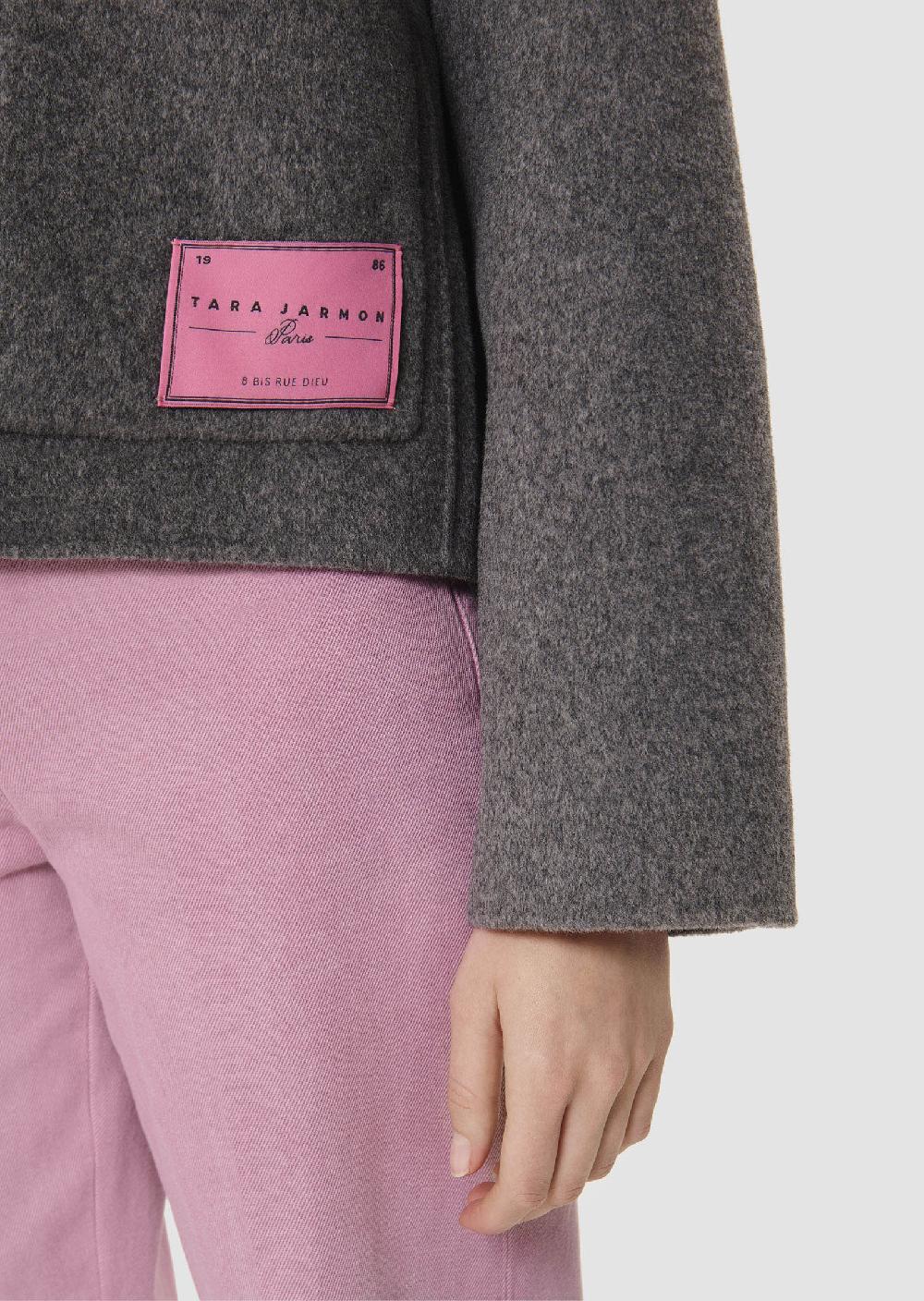 Tara Jarmon Veste Vincigrise En Laine Double Face