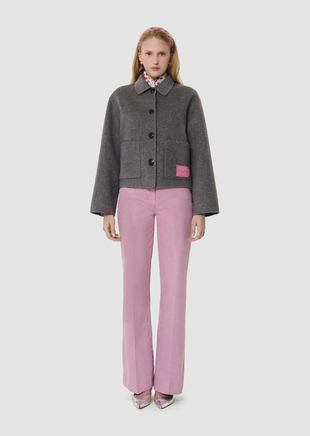 Tara Jarmon Veste Vincigrise En Laine Double Face