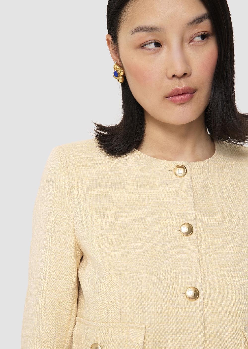 Tara Jarmon Veste Vinnyjaune En Tissu Flammé