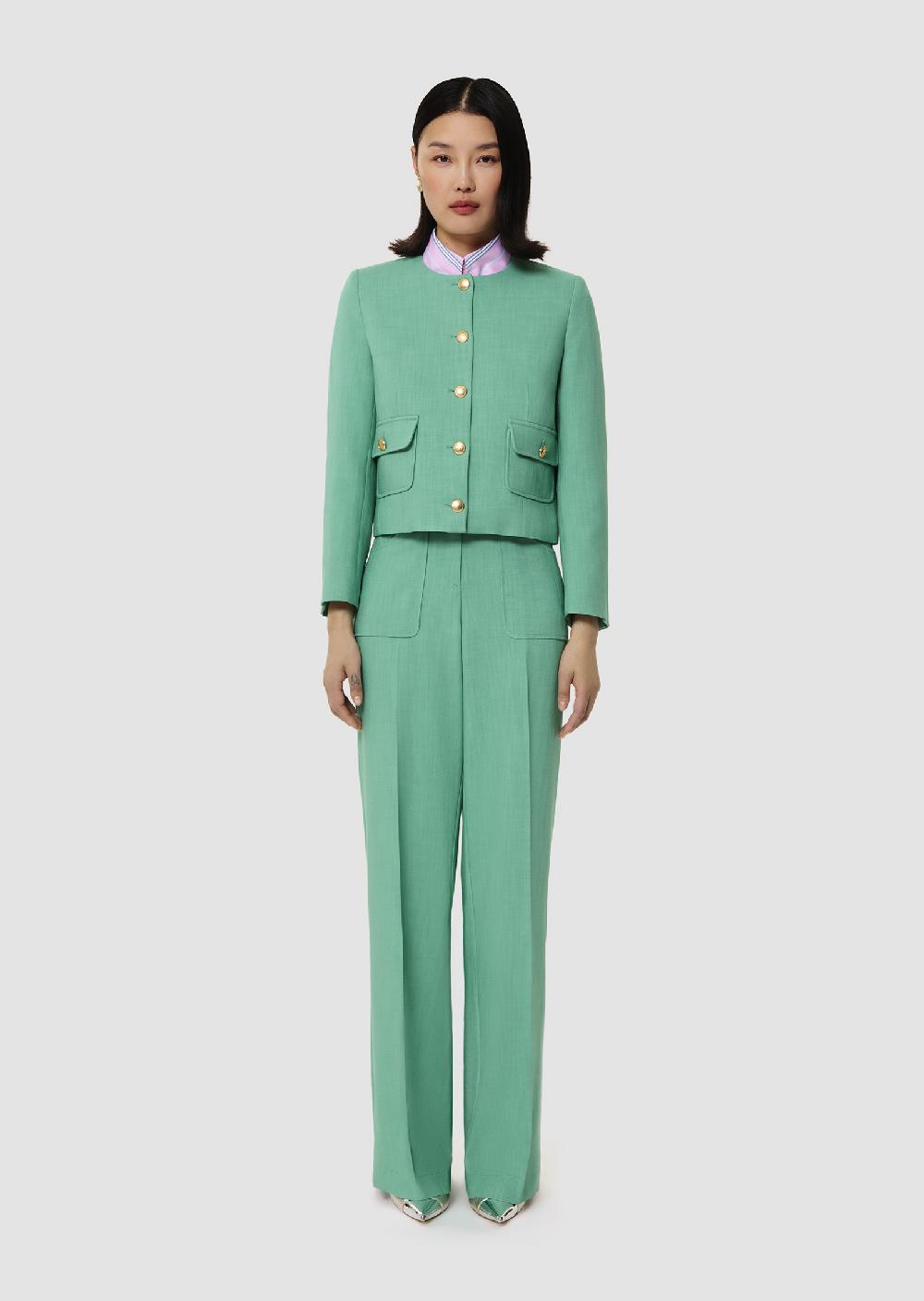 Tara Jarmon Veste Vinnyverte En Tissu Flammé