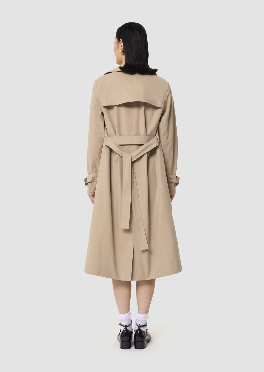 Tara Jarmon Trench-coat Ivonbeige En Garbardine De Coton