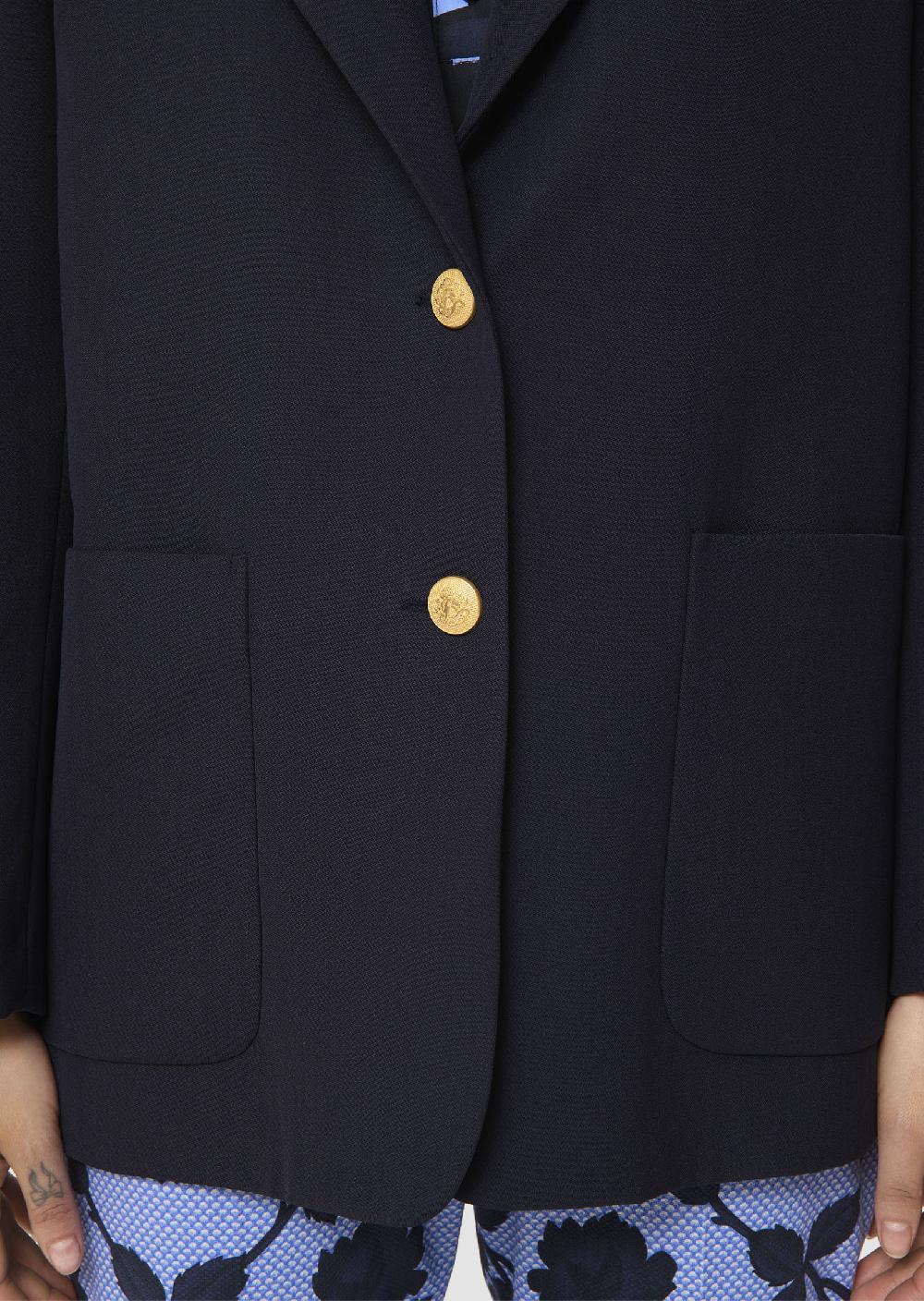Tara Jarmon Veste Valentinbleu Nuit En Laine Tailleur